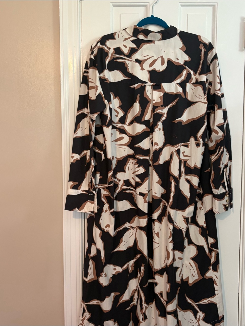 Maeve by Anthropologie Soren Long-Sleeve Shirt Dress Black Floral - Large - Picture 5 of 12